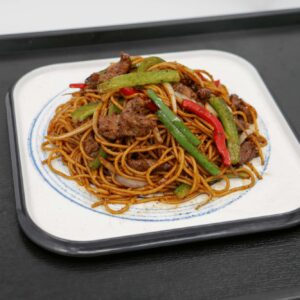 Black Pepper Beef Spaghetti