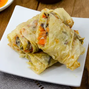 Pan Fried Veggie Bean Curd Roll